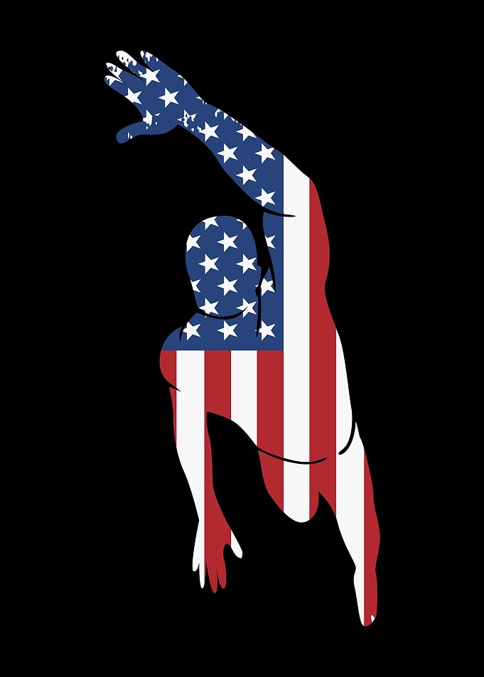Swim Team US Flag