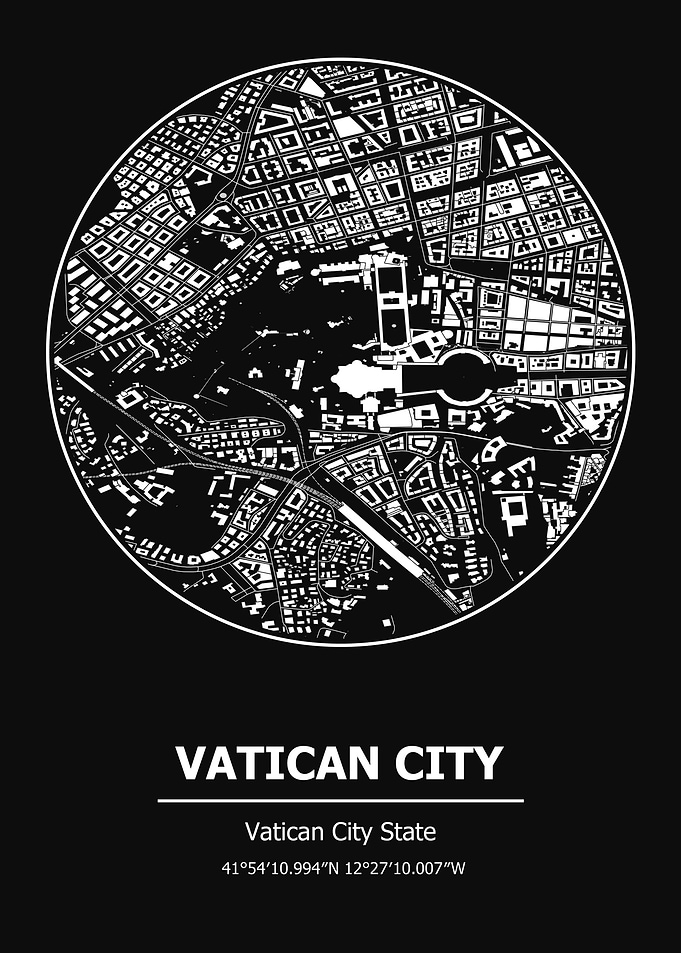 Vatican City Map Italy