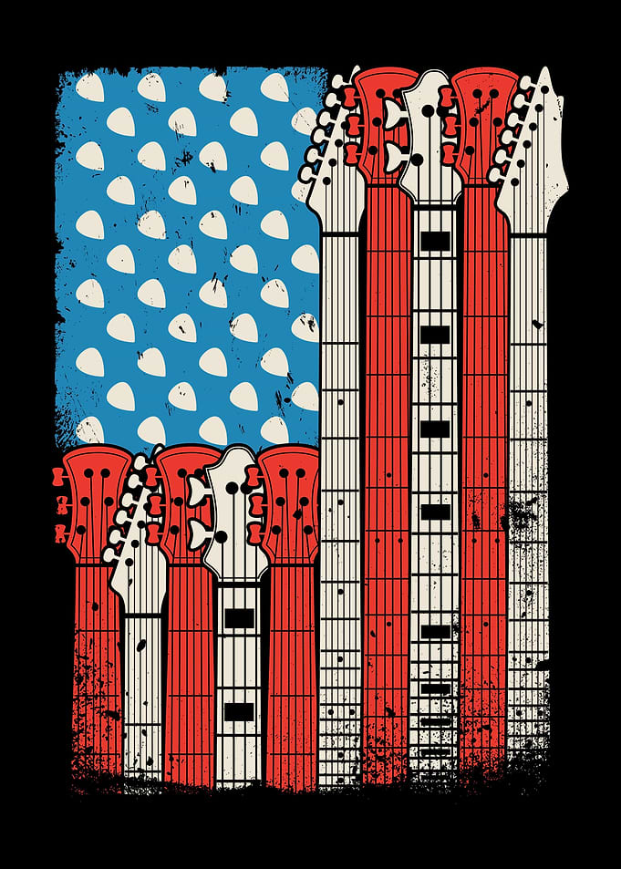 Guitar Pick 4th of July