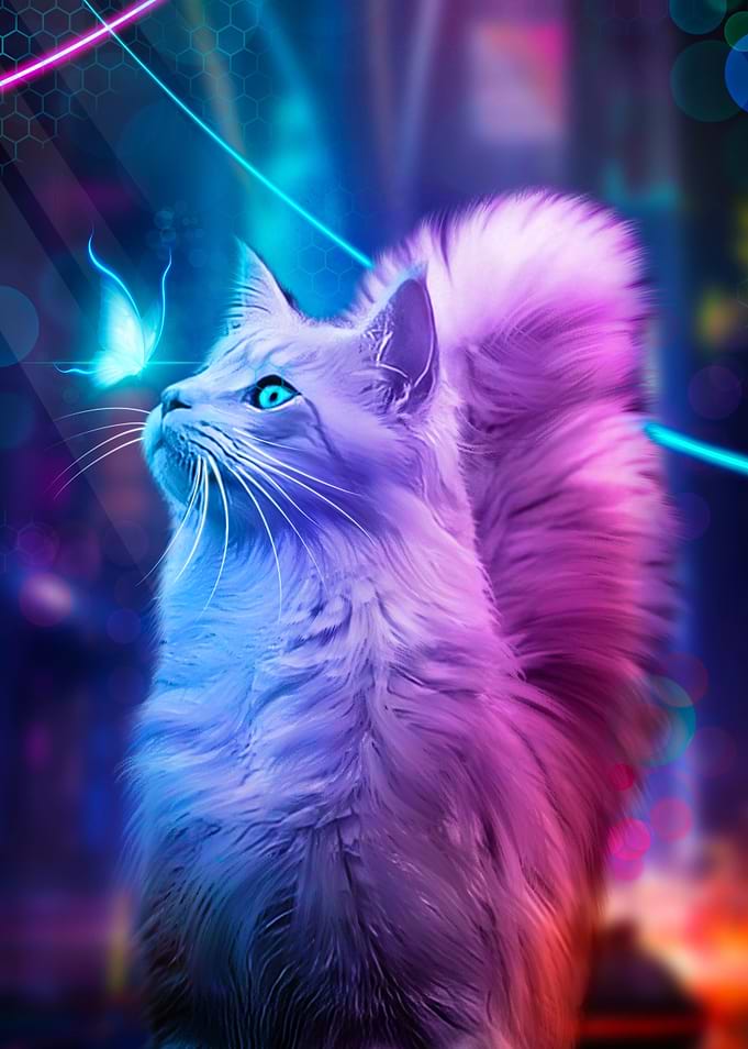 cat cyberpunk
