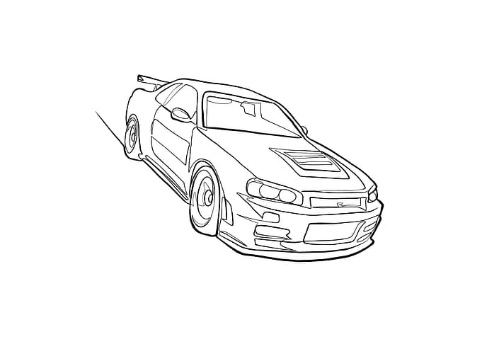 GTR Nismo Z tune Line Art