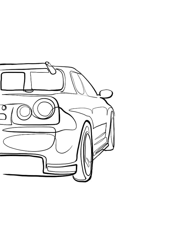 Skyline GTR R34 Line Art
