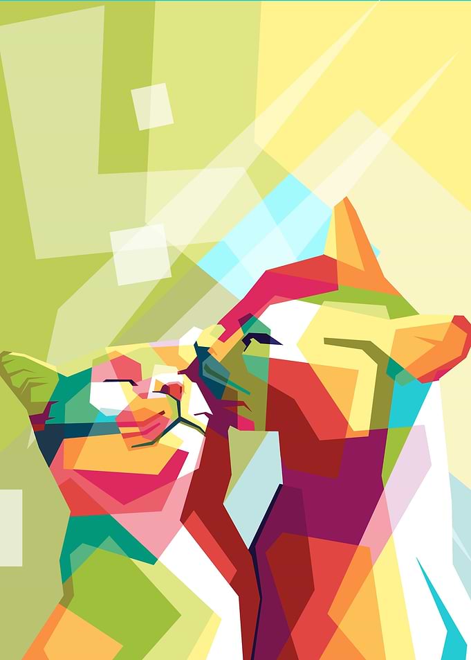 WPAP Art Cat Animal