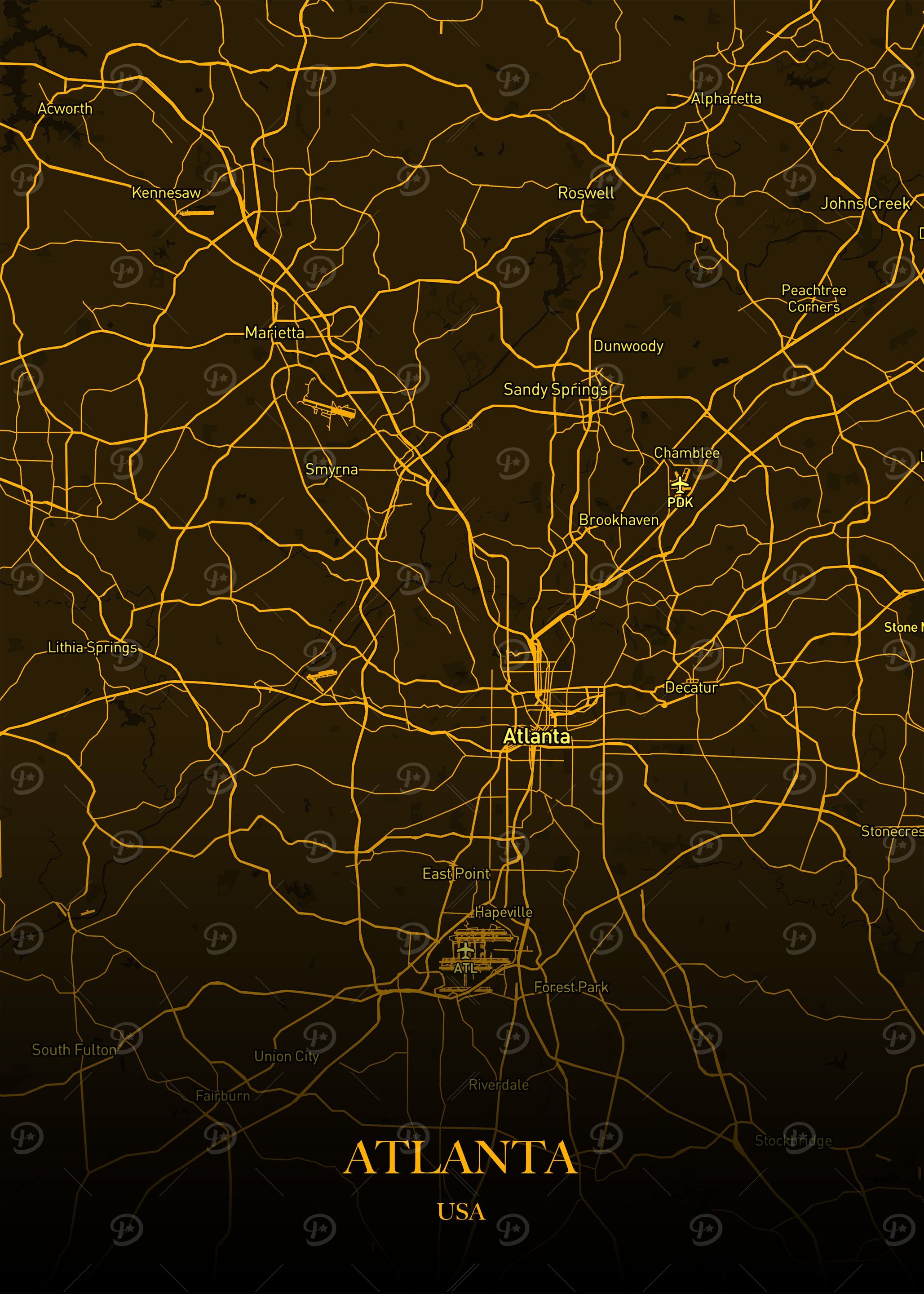 Atlanta Gold Maps