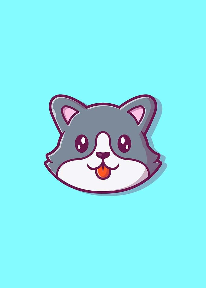 Cute Dog Face Cartoon