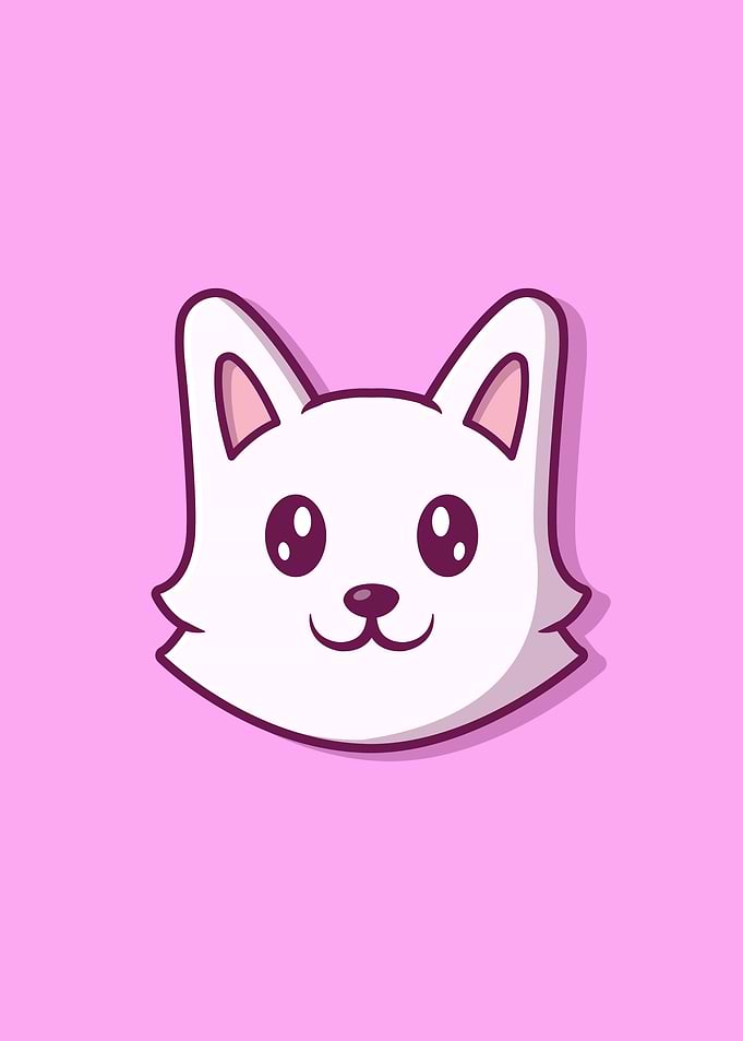 Cute Dog Face Cartoon