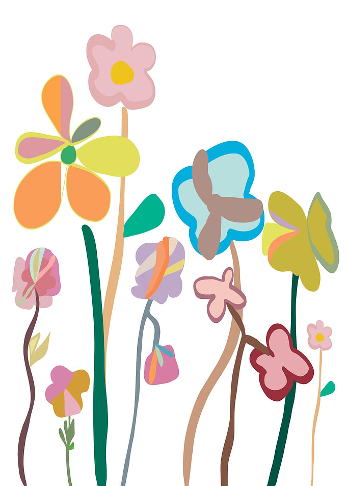 Cute colorful flower
