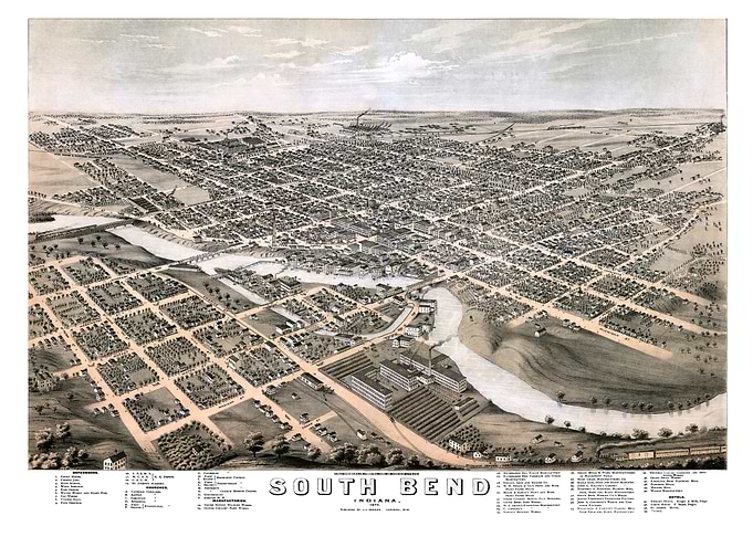 Map of South Bend