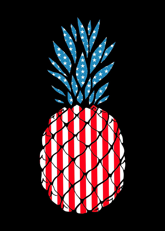 Pineapple USA 4th of July