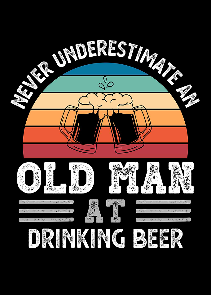 Old Man at Drinking beer