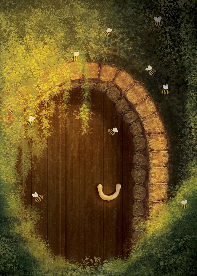 Magical forest door