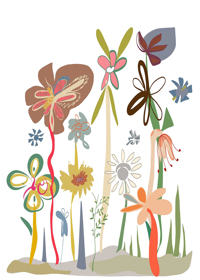 Cute colorful flower