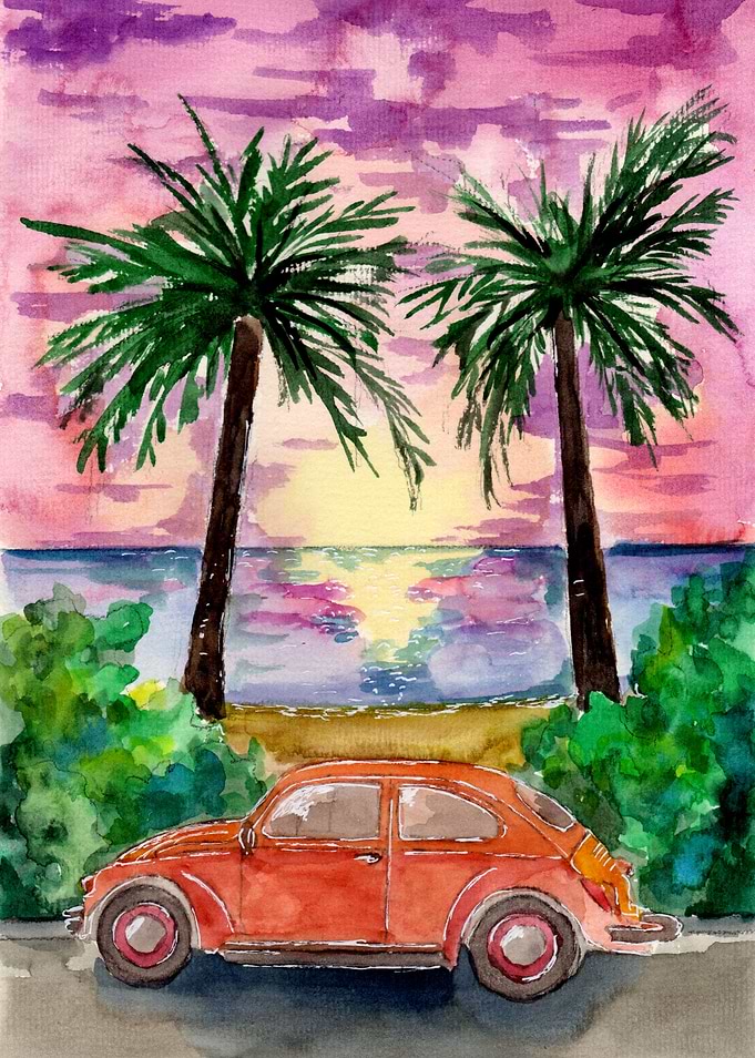Old Car Beach Promenade