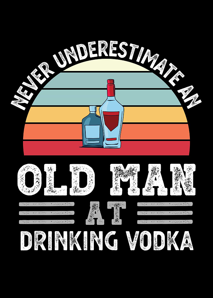Old Man at Drinking Vodka