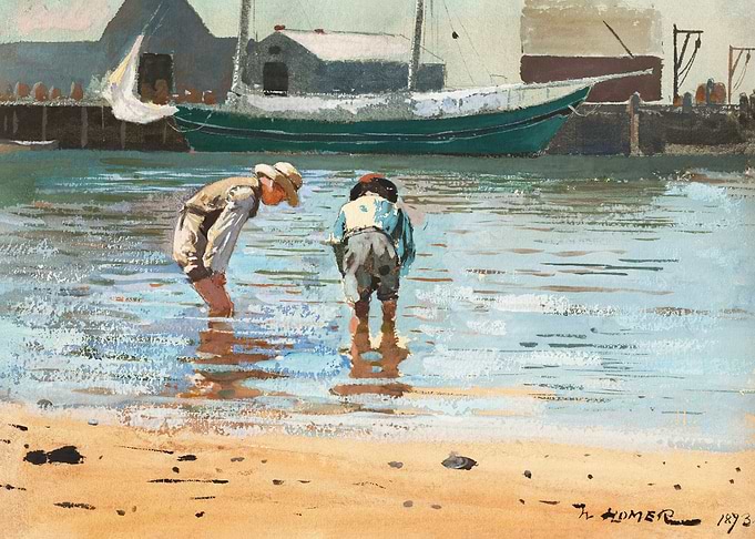 Boys Wading