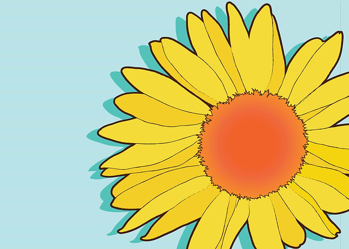 Sun Flower with Shadow
