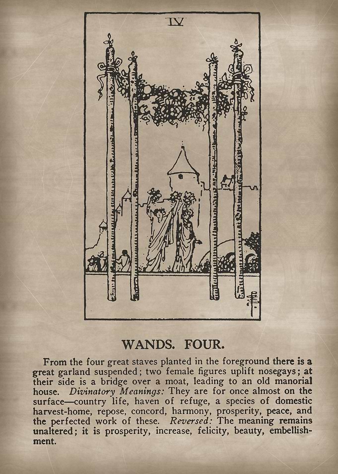 Wands Four Tarot Card