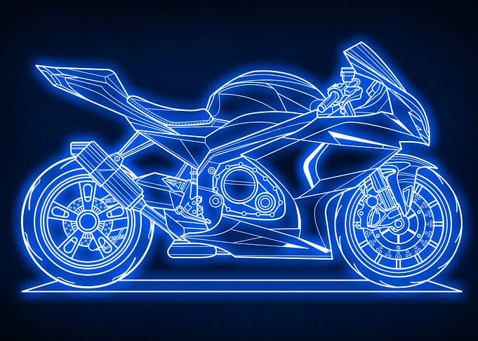 Motorcycle Neon Racebike