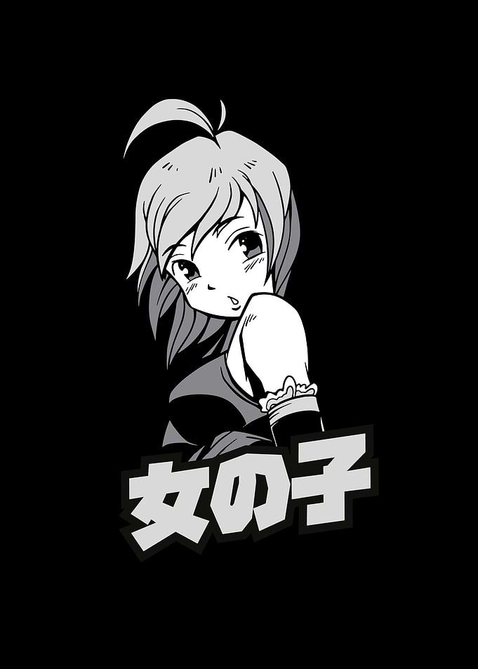 Anime girl with short hair