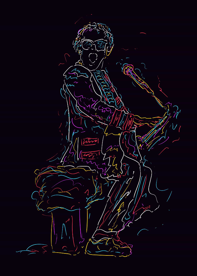 Abstract music singer