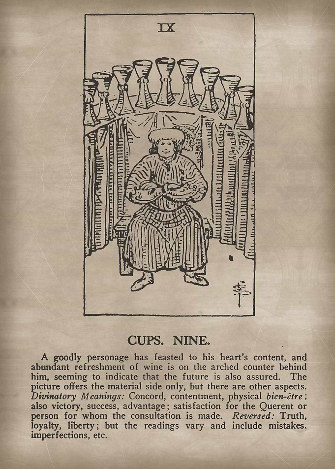 Cups Nine Tarot Card