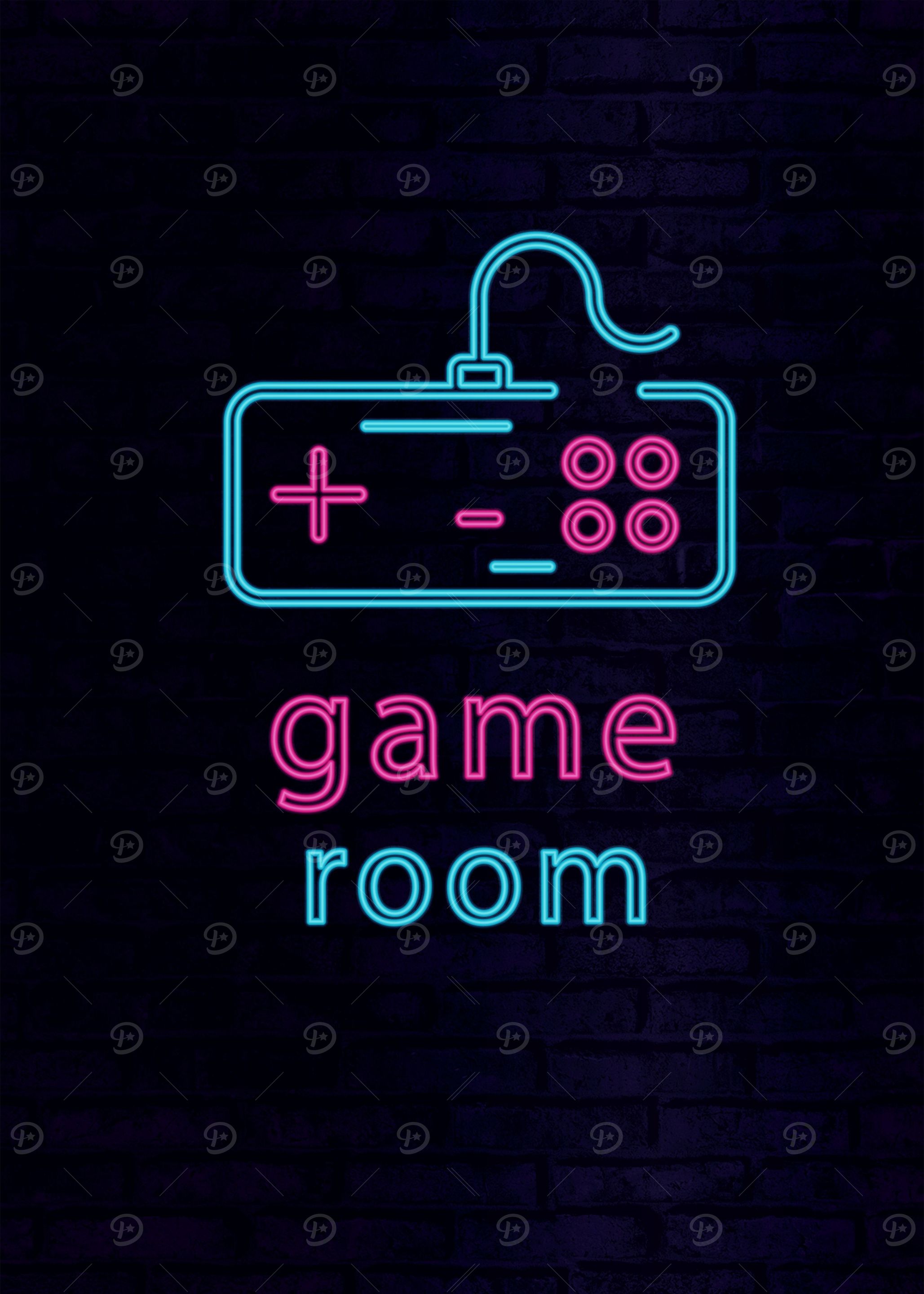 Neon Gaming Game Room