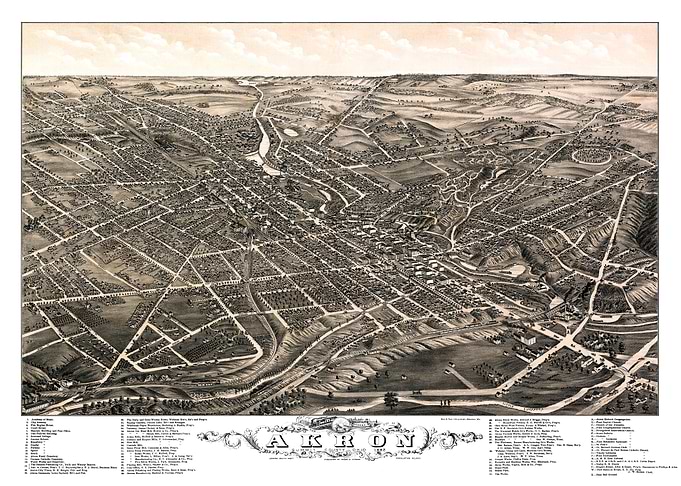 Akron City Map