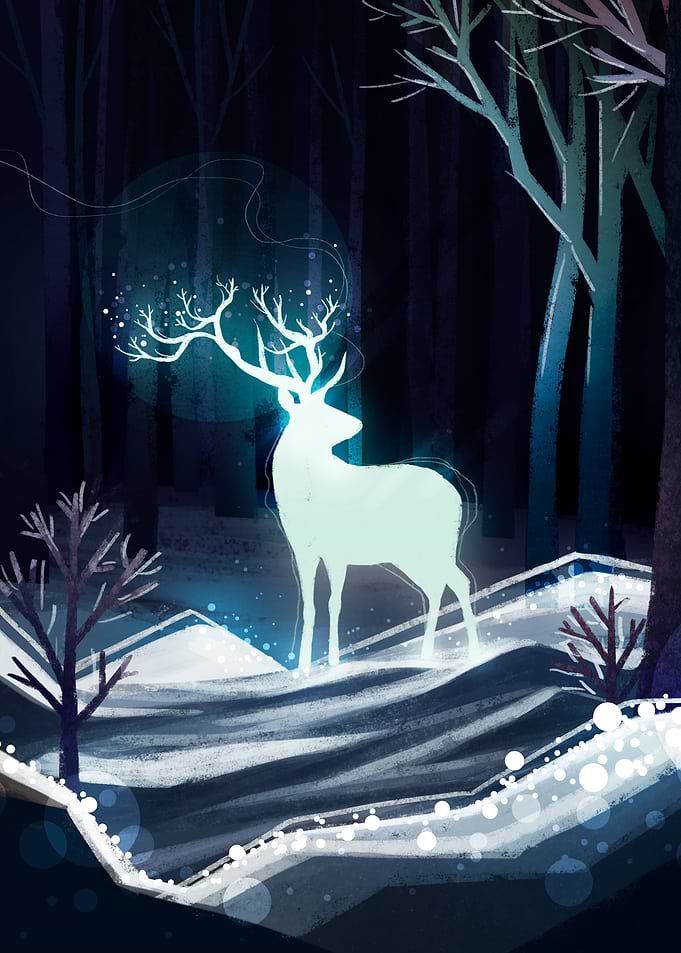 White magic deer