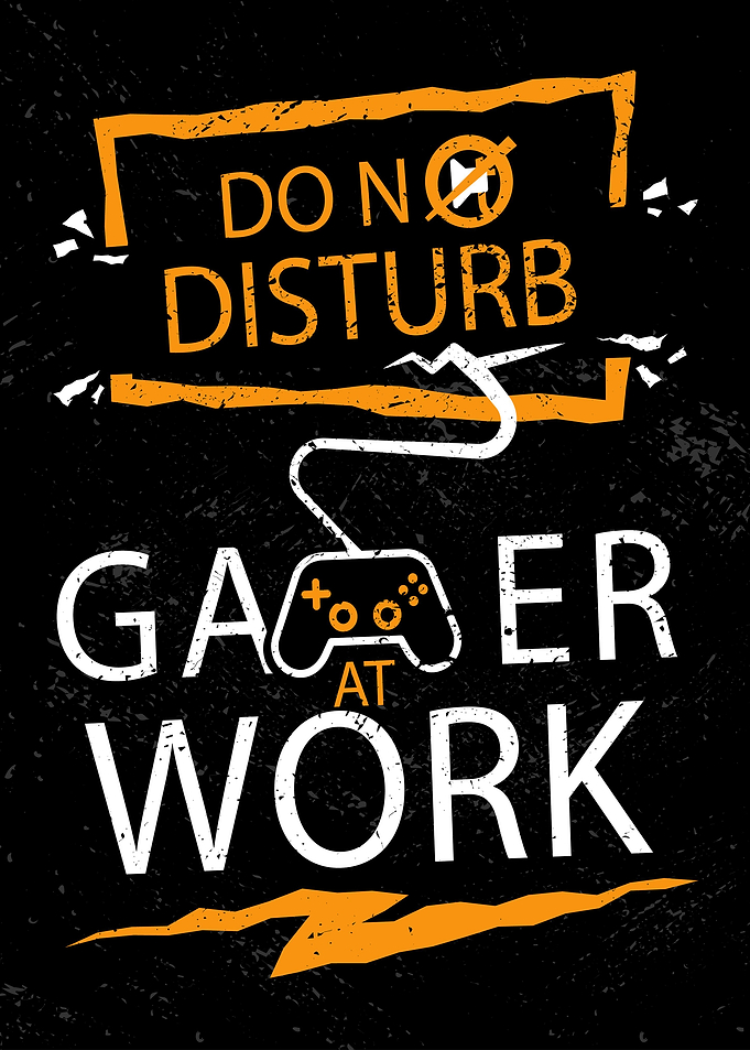 Gamer At Work Video Game