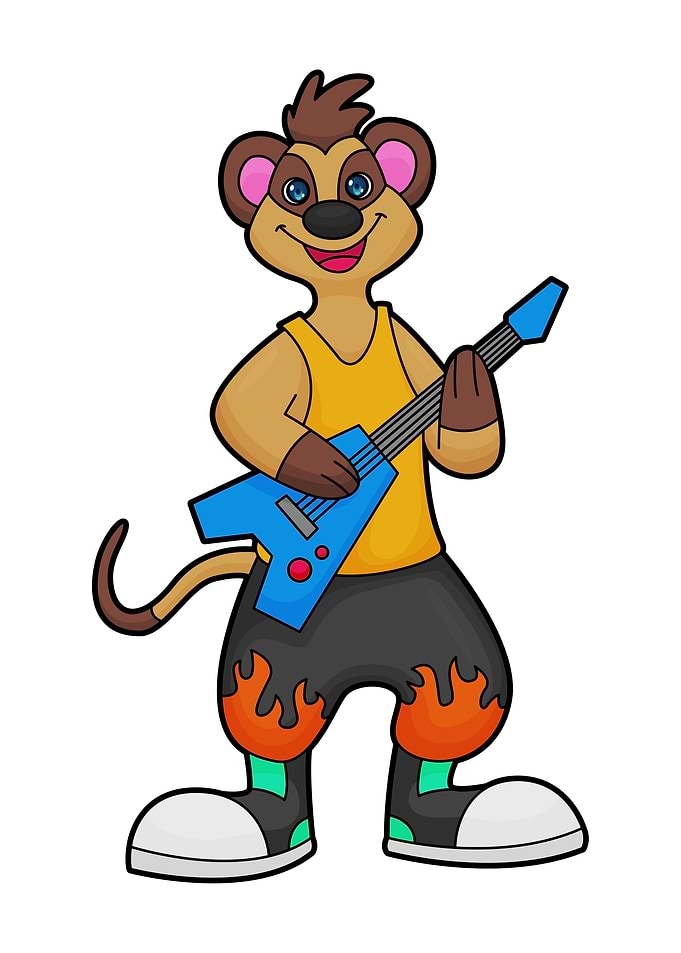 Meerkat Musician Guitar