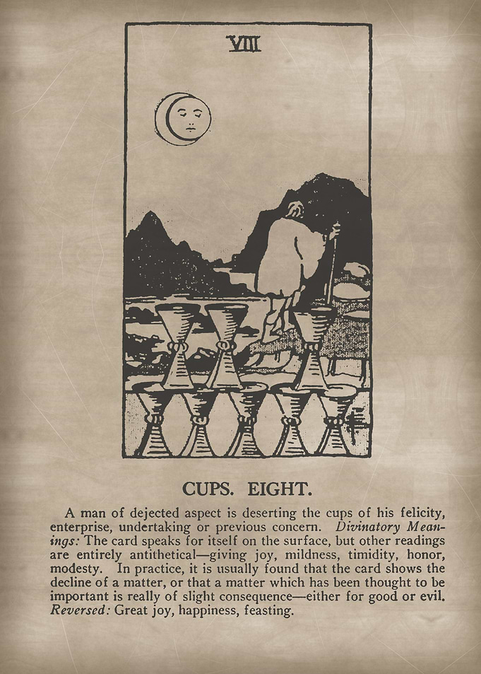 Cups Eight Tarot Card
