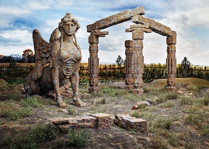 unusual sphinx temple