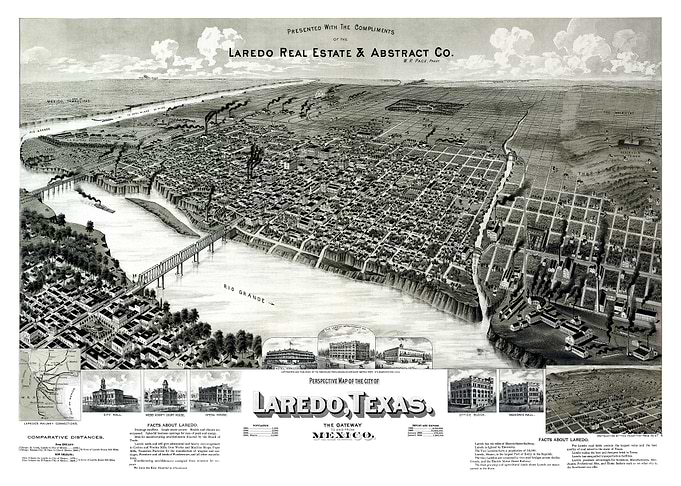 Map of Laredo Texas