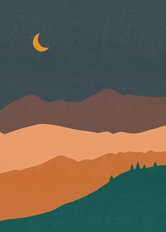 Landscape Minimalist Night