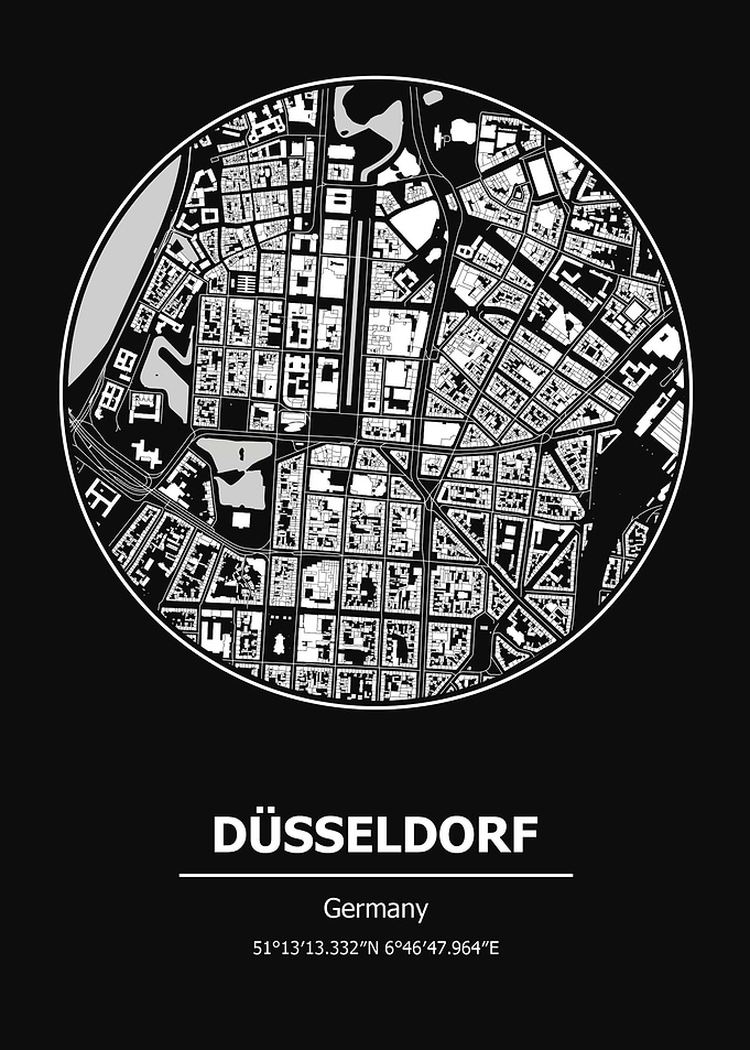 Dusseldorf Map Germany