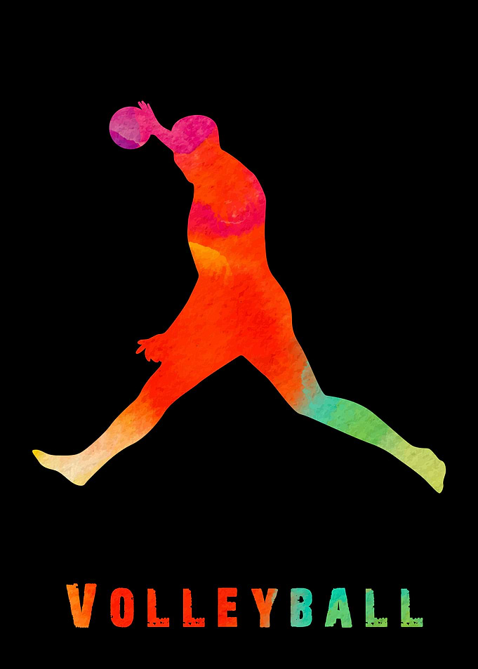 Volleyball Colorfull Plays