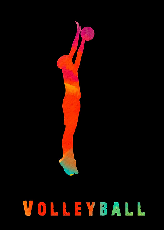 Volleyball Colorfull Plays