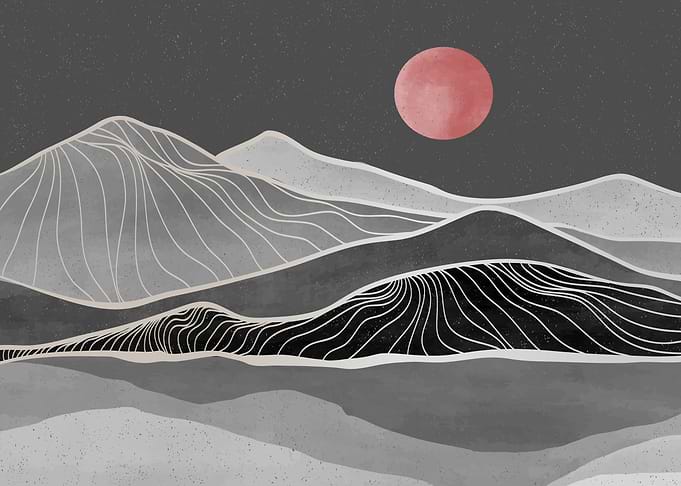 Abstract Mountain art