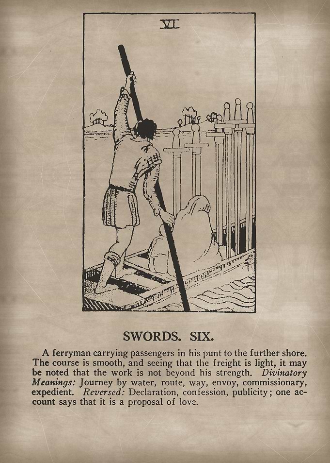 Swords Six Tarot Card