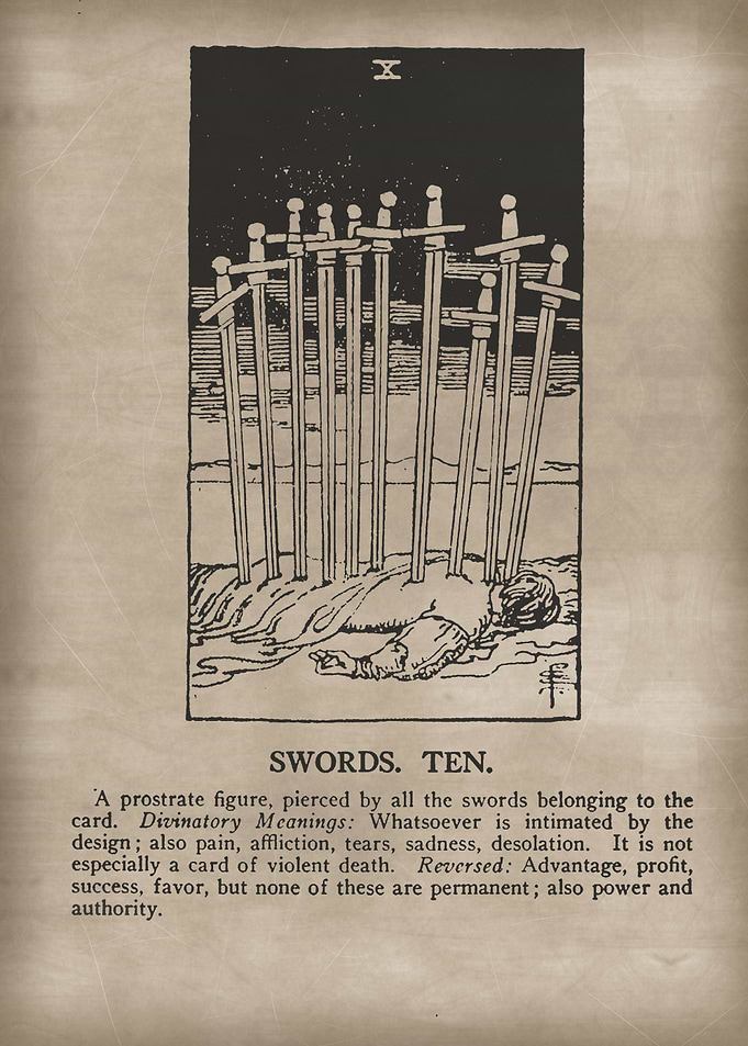 Swords Ten Tarot Card