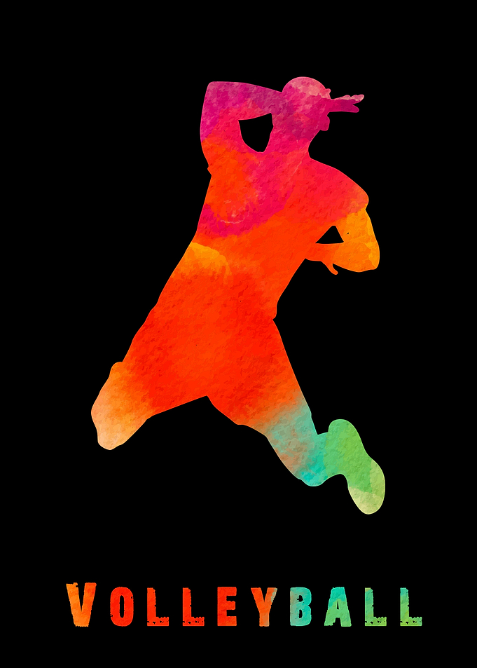 Volleyball Colorfull Plays