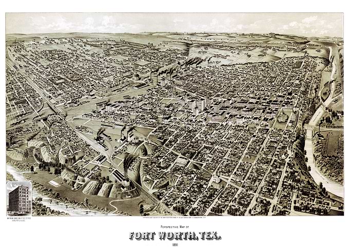Mapa de Fort Worth Texas