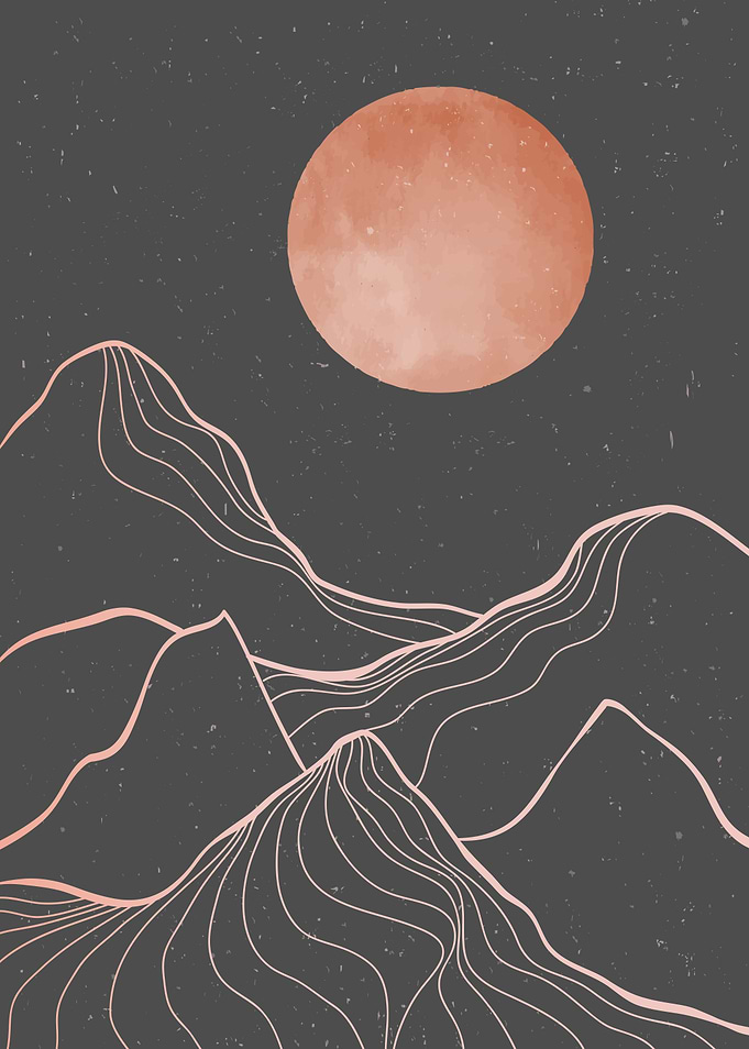 Minimalist Mountain art