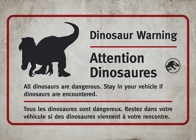Dinosaur Warning