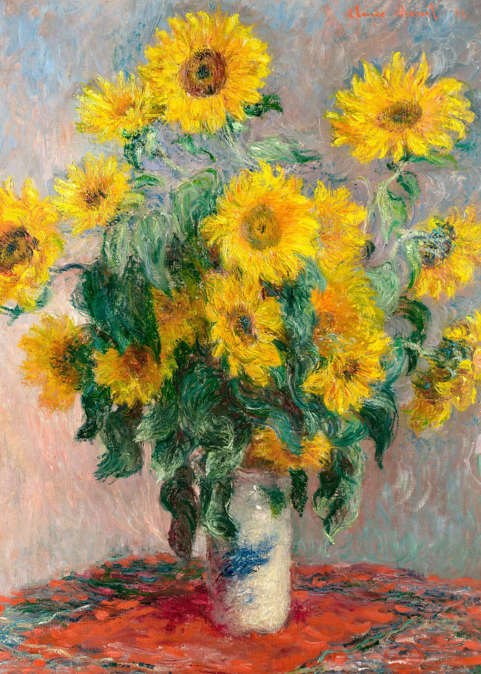 Monet sunflower banquet