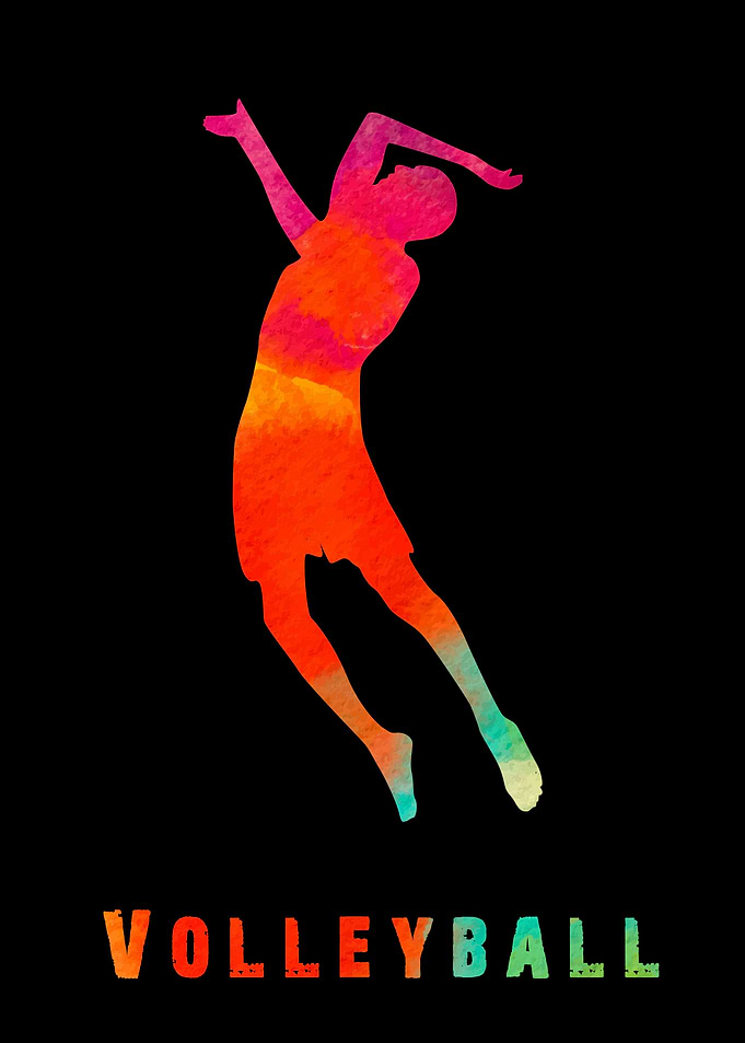 Volleyball Colorfull Plays
