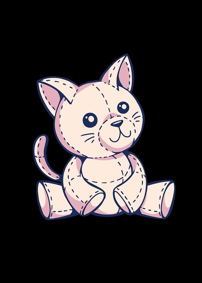 Cat plushie cute