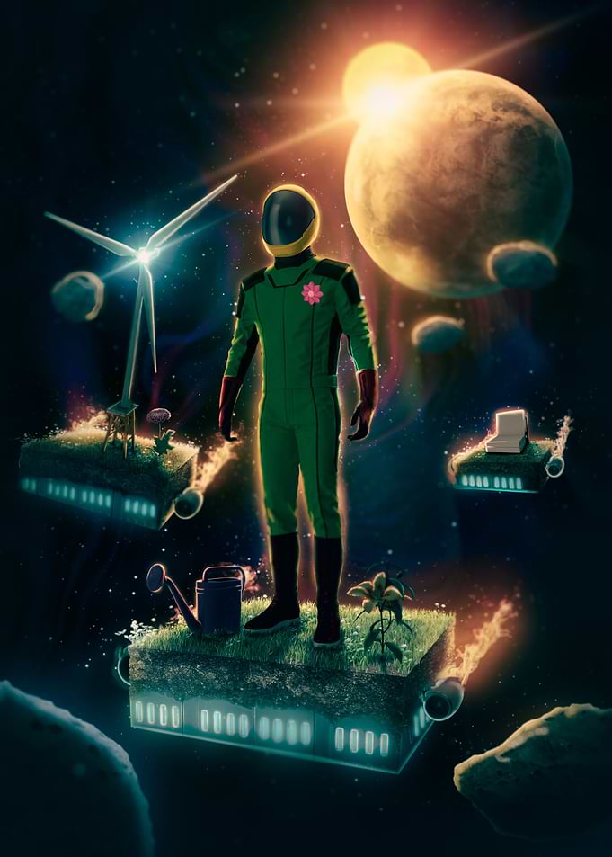 Space Man Gardener