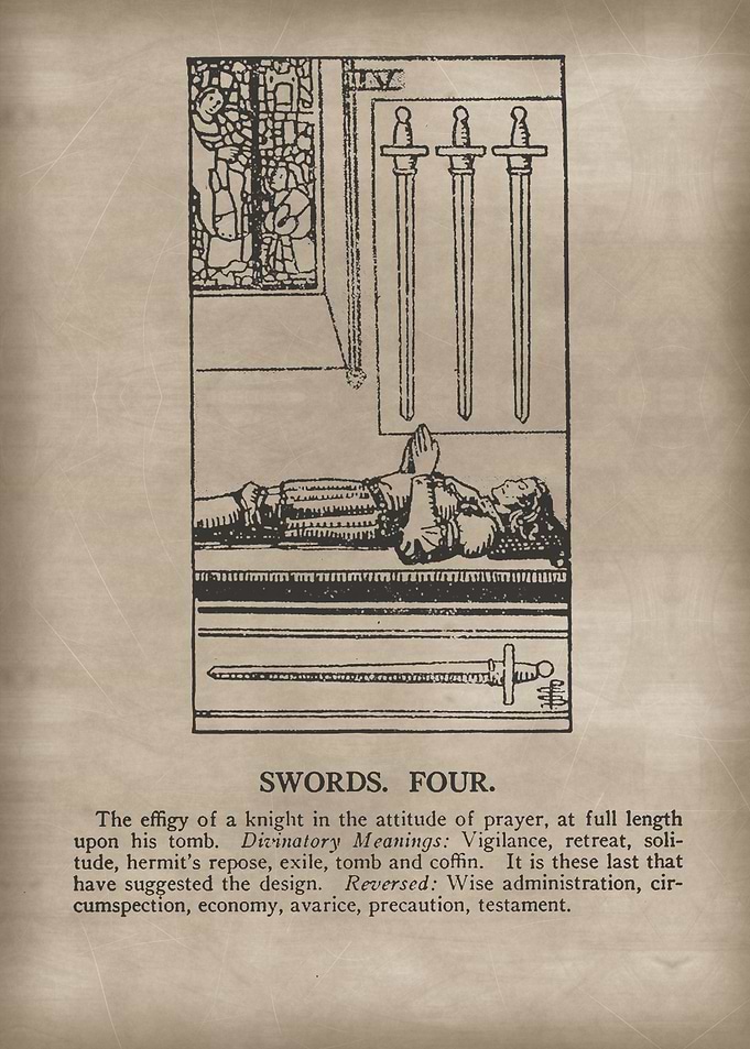Swords Four Tarot Card