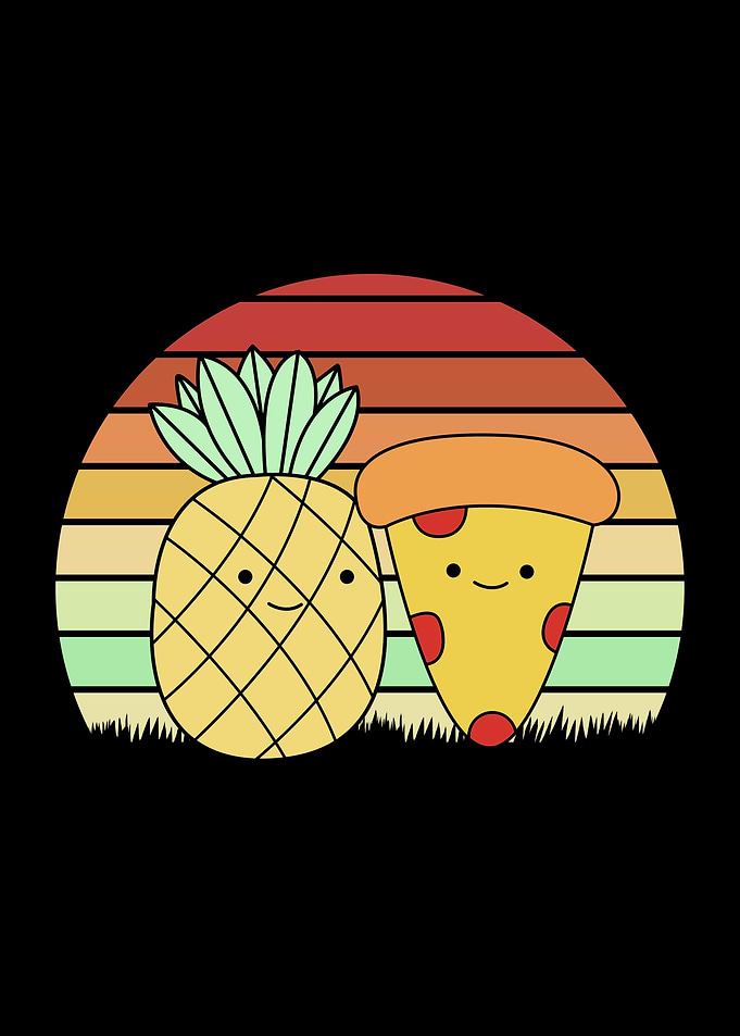 Retro Pineapple Pizza